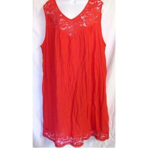 ZAC & RACHEL Women's watermelon Punch Lace Tunic Dress Size X1